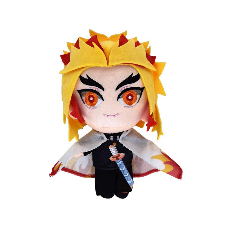 Muñeco de peluche de juguete Akaza Cosplay Anime Demon Slayer: Kimetsu no Yaiba Tsugikuni Yoriichi Kokushibo Linda almohada de peluche suave 20 cm