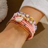3/8 Stuks Boheemse Schelp Zeester Kralen Armband Set voor Vrouwen Zomer Strand Meerlaagse Gestapelde Parel Armbanden Feest Charme Sieraden