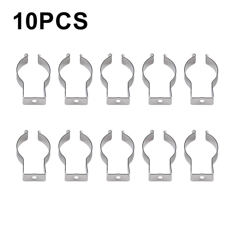 10pcs 12mm/15mm/18mm/21mm/25mm Spring Terry Tool Clips Sturdy 304 Stainless Steel For Organizing Tools Accessories