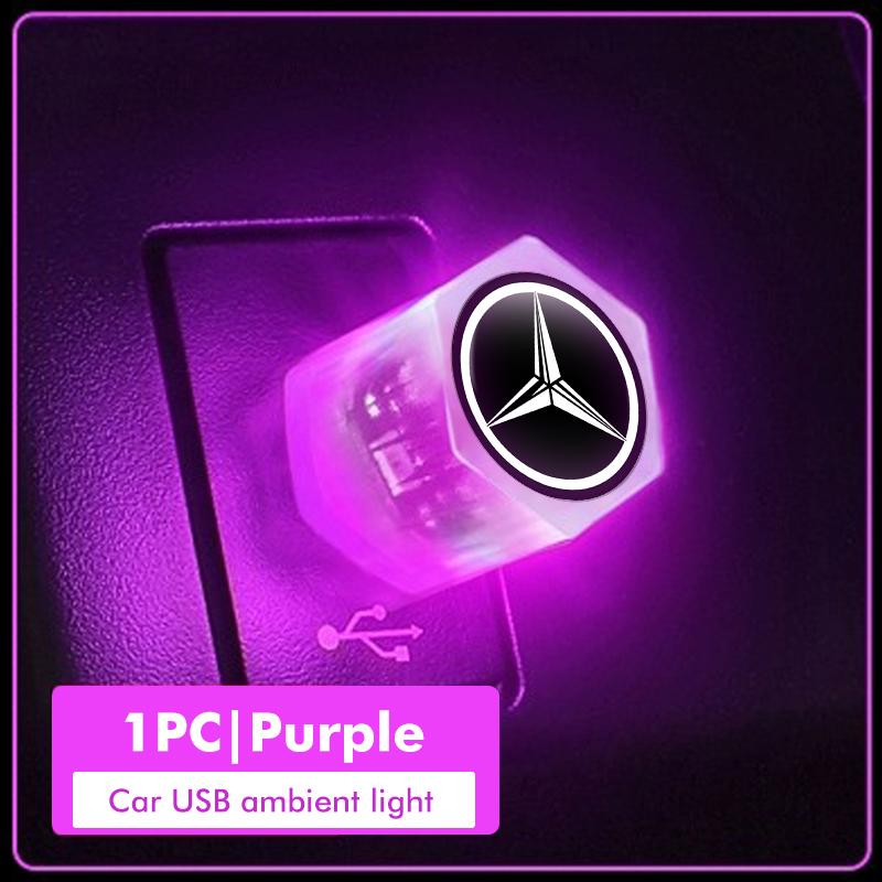 GLC GLB Car Mini USB LED Ambient Light Decorative Atmosphere Lamps For Mercedes Benz W211 W124 W176 W177 C180 C200 C260 C300 GL