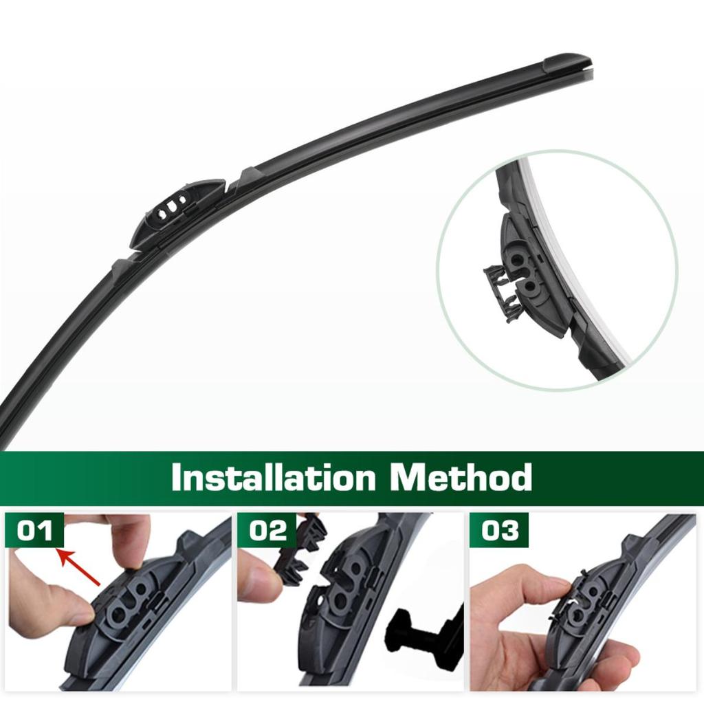 For Renault Scenic 2 / Grand Scenic 2 2003-2004 Wiper Front & Rear Wiper Blades Windshield Windscreen Window Brushes 26"+21"+10