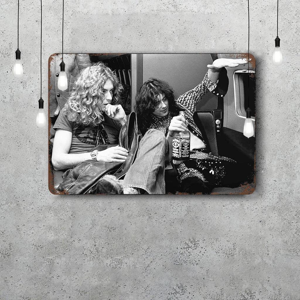 Robert Plant Band Vintage Metal Tin Signs Posters Decor Retro Metal Plaque Wall Art Decor for Garage Bar