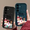 Santa Claus Snowman Print Phone Case For Samsung S24 Ultra S23 S22 S21 Plus S20 FE A55 A35 A54 A53 A52 A34 A14 Christmas Shockproof Soft Phone Cover