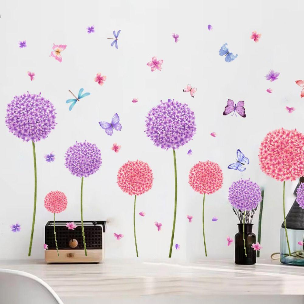 2 sheets Colorful Background Decor Decals Self-adhesive Wallpaper Butterfly Wall Stickers  Office