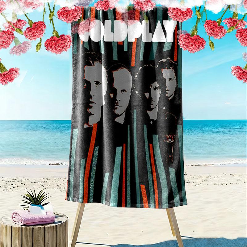 Coldplay Beach Towel, Large Soft Quick Dry Towel for Beach Camping Swimming