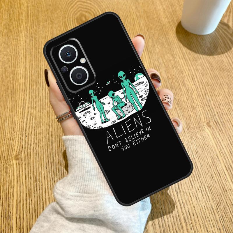 Aesthetic Alien Funda For OPPO Reno 13 F 14F 12F 11F 8T 7 8 Lite 10 11 12 14 OPPO Find X5 X6 X8 X9 Pro Case