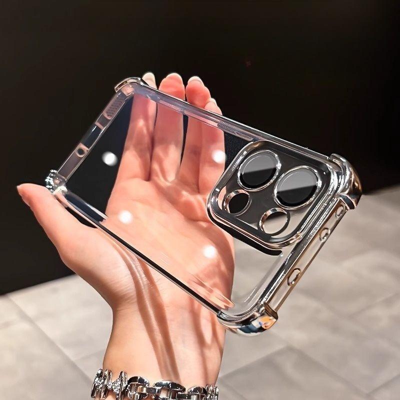 Luxury Clear Plating Case For Redmi 15C Note 14 4G 13 Pro 5G 12 11 10 PRO 12S 11S 14C 13C 12C 9C A5 A3 A2 A1 9A 10C cover Airbag
