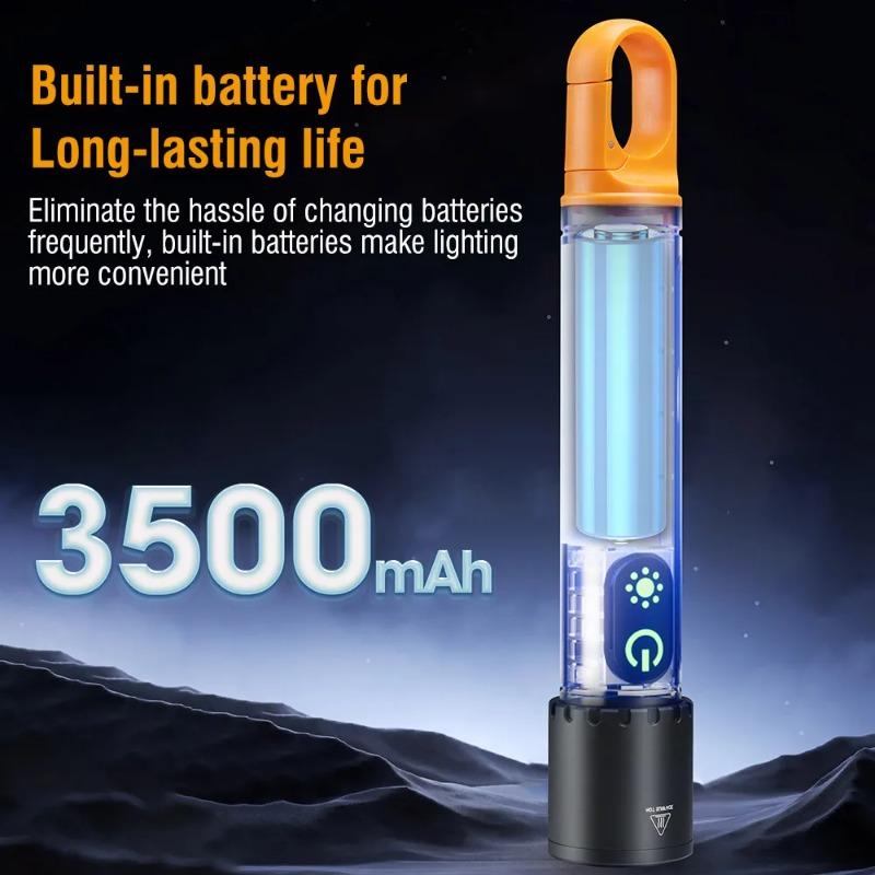 LED Zoom Flashlight Portable Outdoor Multifunctional Flashlights Keychain Rechargeable Torch Light with Light Sidelight