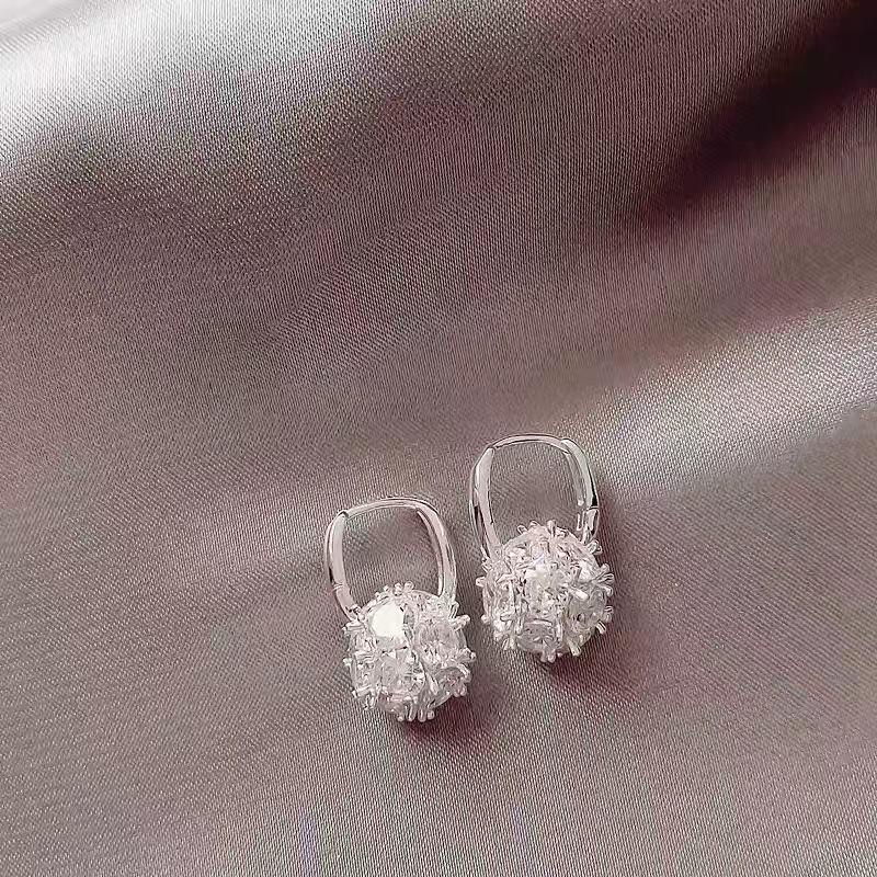 Korean Dongdaemun Women's Simple Niche Design Earrings - Super Shiny, Fashionable, Chic Ear Jewelry