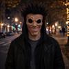 Realistic Creepy Latex Mask with Wild Black Spiky Wig Full Face Horror Mask for Halloween Party Costume Props