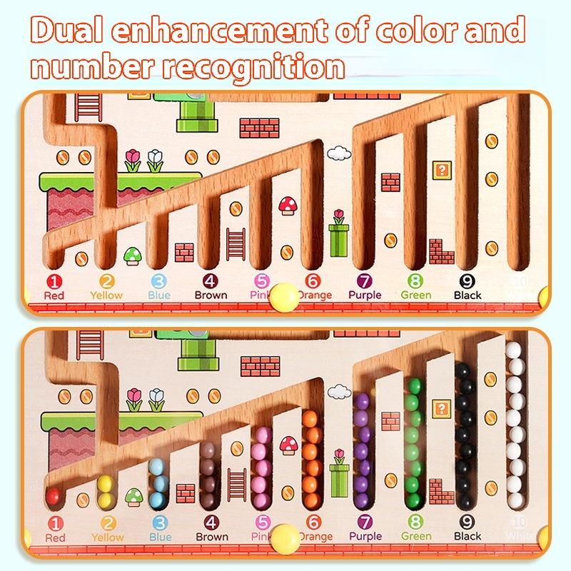 1 Set Color Matching Montessori Toy Magnetic Color And Number Maze Learning Education Toys Concentration Training For Child Gift