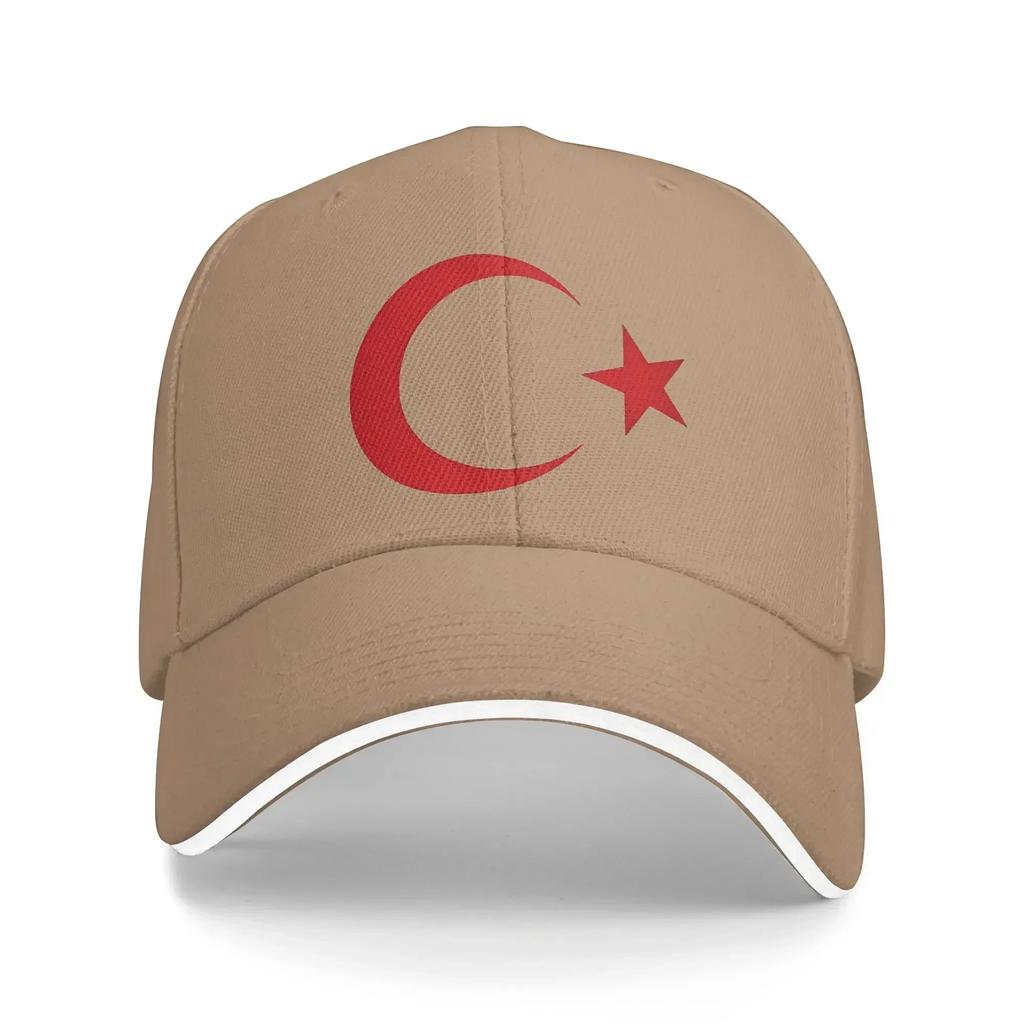 Turkish Crescent Moon Star Flag National Turkey Symbols Baseball Cap Unisex-Teens Hats Summer Rock Sun Visor Baseball Caps
