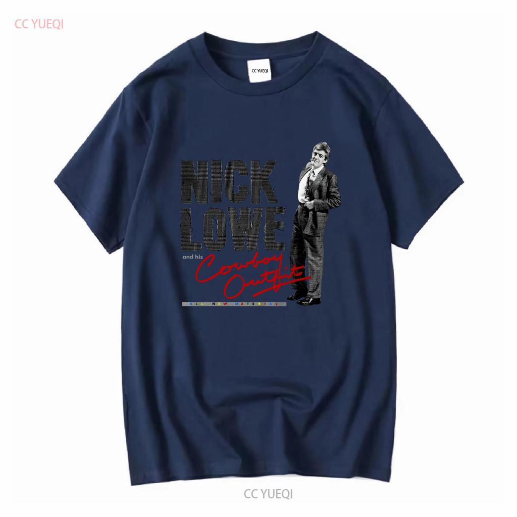 Nick Lowe and His Cowboy Outfit Album T Shirt All Size S 2345XL long or short sleeves vintage Washed Unisex graphic streetwear