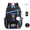 Football Star Cr7 Surrounding Fashion Schoolbag Usb Multi-Functional Primary And Secondary School Student Leisure Backpack