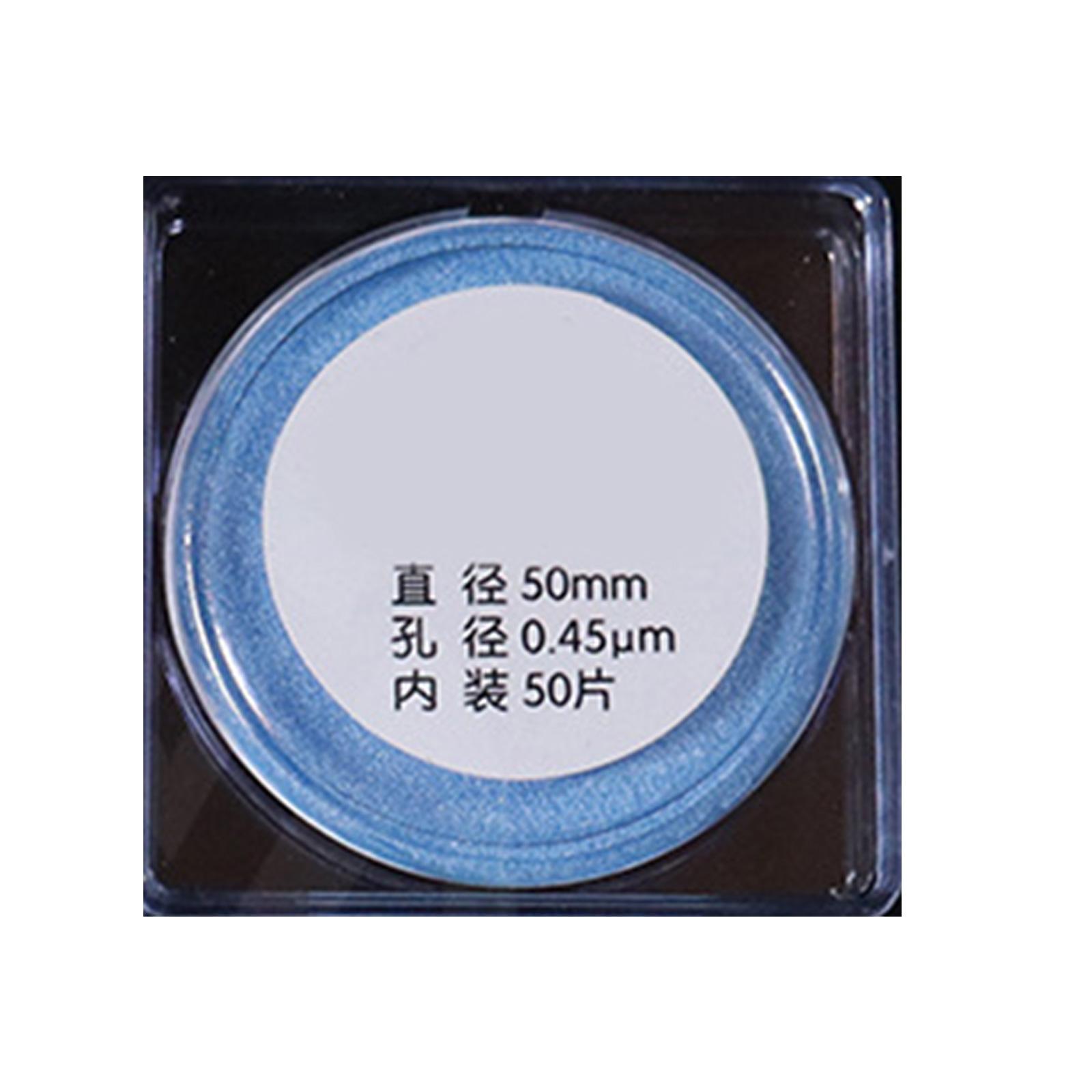 

50 шт. лабораторная мембрана для микрофильтрации воды микропористая 0,45/0,22 мкм органическая мембрана для микрофильтрации диаметр 50 мм 45