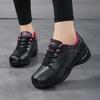 Fashion Black Leather Sneakers For Women Shoes Wedges Platform Casual Sneakers Autumn Winter Women Sneakers Waterproof Sports Shoes