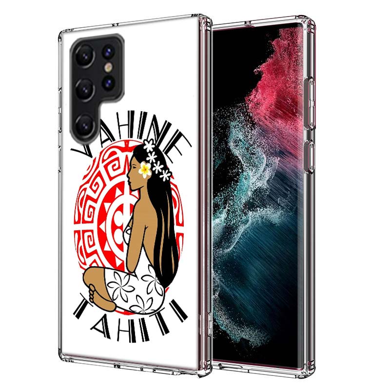 H-Hinano Tahiti Girl Beach Capa Phone Case For Samsung S26 Ultra S25 Edge Galaxy S23 S21 S20 S24 FE S22 S10 Plus Cover Clear TPU