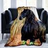 Horse Rose Blanket Animal Flannel Blankets 3D Art Print Blankets Sofa Bed Blankets for Adults Children Throw Blankets Home Decor