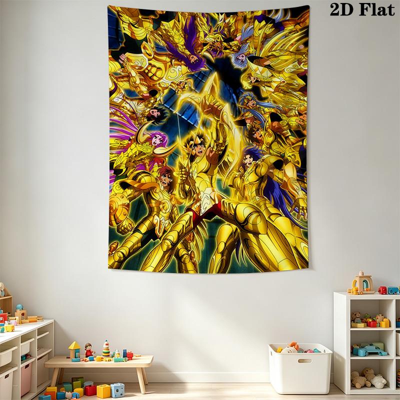 Saint Seiya Legend Continues Tapestry Background Cloth Fashion Print Background Wall Hanging Cloth Soft Christmas Gift