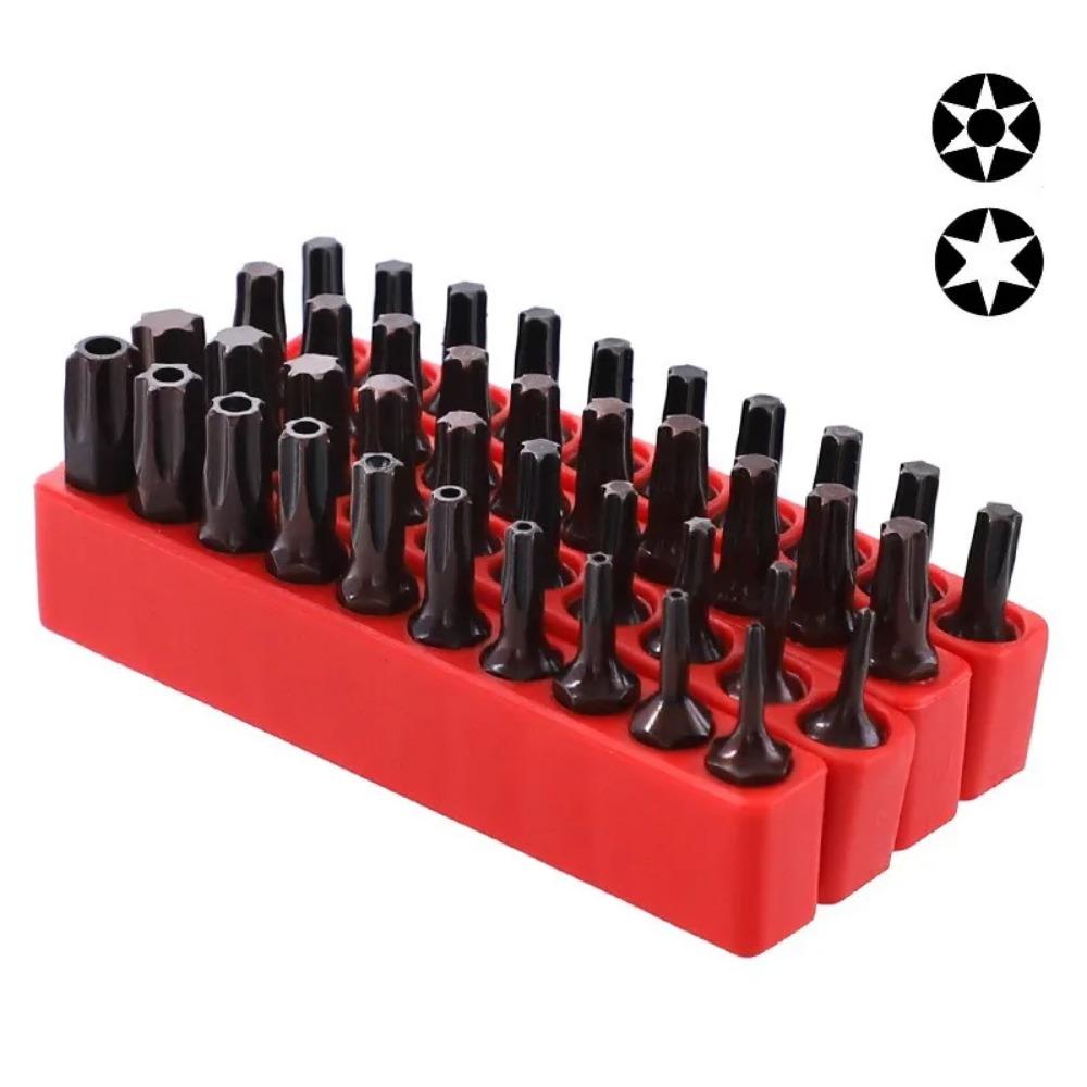 10 STÜCKE 1/4" Sechskant Torx Kopf 25mm S2 Legierung Schraubendreher Bits Magnetisches Set T6-T40 Elektrischer Schraubendreher Bit Werkzeugsatz Stern Sechskant Bit