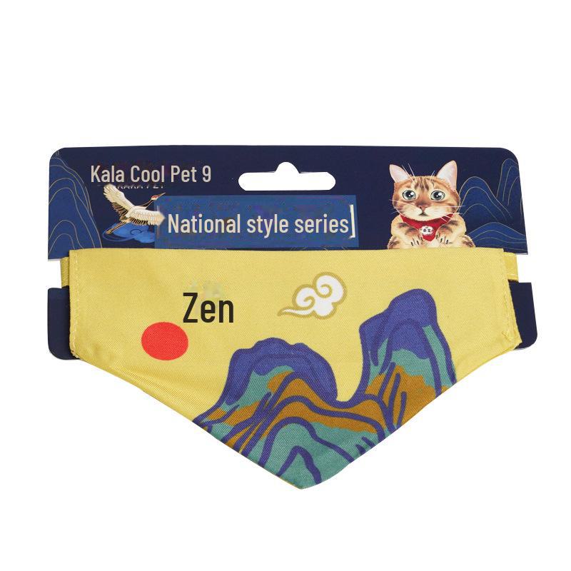 Chinese Style Pet Bibs: Cat Scarf Decoration & Accessories for Christmas