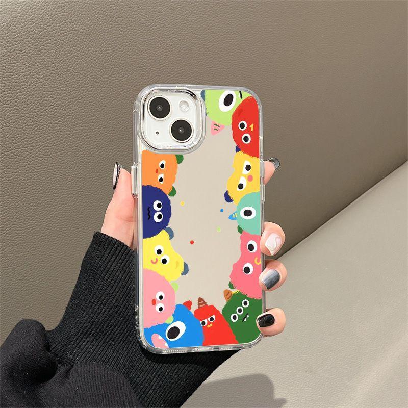 Multiple little monsters Suitable for iPhone17promax mobile phone case 16 niche 14/13 Apple 15 all-inclusive cartoon