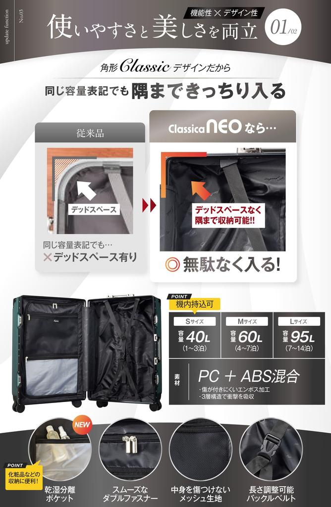 New arrival in media Suitcase carry case large carry bag M size black [C.jutro] 2024_[TV coverage]