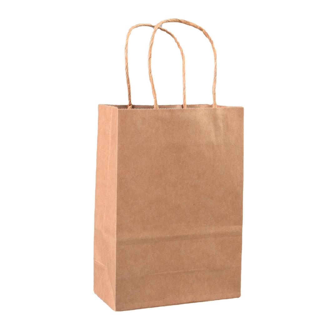 Custom White Kraft Paper Tote - Small Gift/Food Packaging Bag