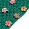 100PCS Flat-back Clothing Button Bohemian Style Sewing Button Flower Wooden Buttons  Clothing Sewing