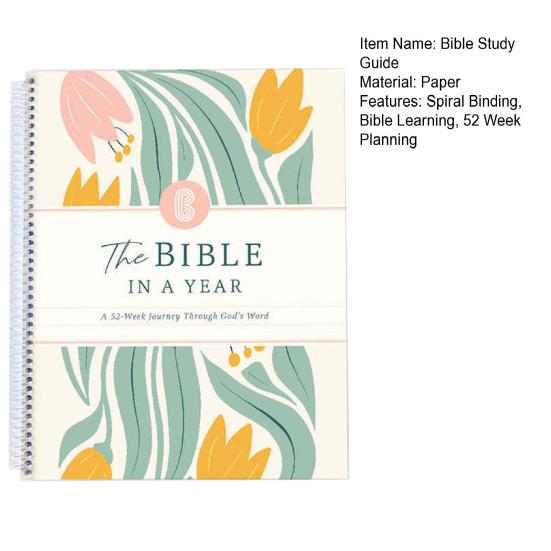 The Bible In A Year 52-Week Bible Study Workbook Spiral