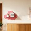 1PC wind cloud wall rack wooden wall decorative rack ins wind study room living room storage rack multi-functional shelf