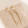 Stylish Pearl Long Earrings For Women Trendy Geometric Chain Dangles
