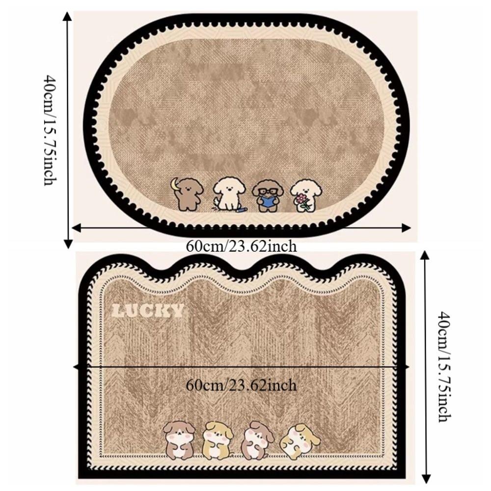 Cartoon Animal Bathroom Mat Anti Slip Door Mat Stain-resistant Puppy Absorbent Mat  Wet Areas