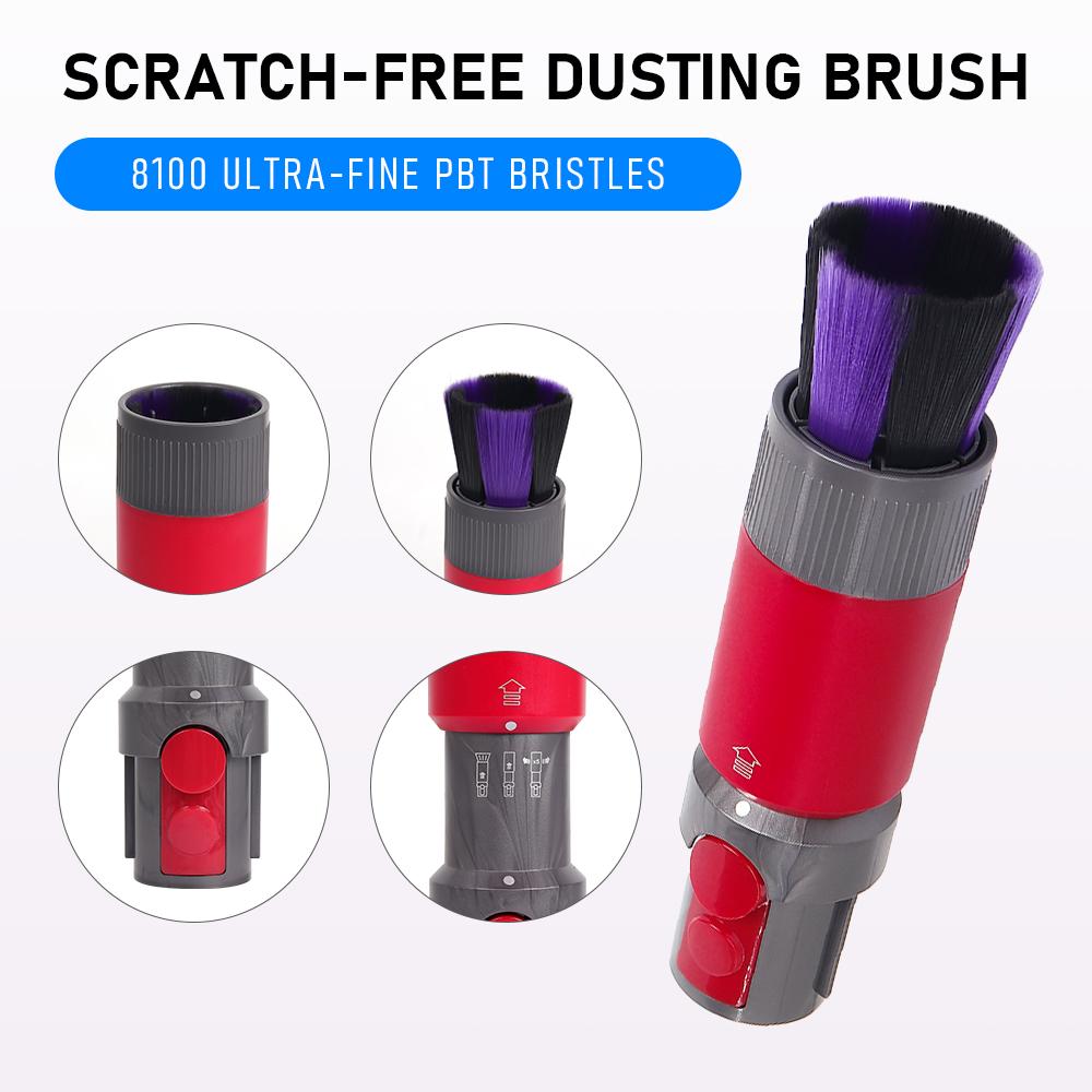 Vacuum Traceless Soft Brush Head Part For Dyson V7 V8 V10 V11 V12 V15 Vacuum Cleaner Universal Suction Head Accessories