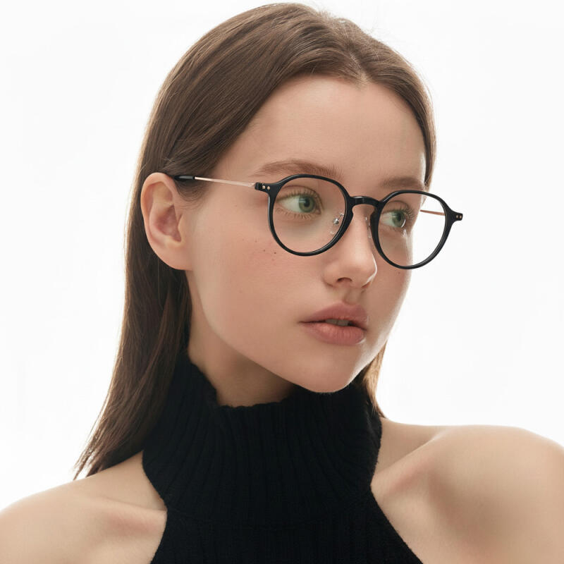 NeoRetro 98863 Титановая оправа для очков Черная BLACK