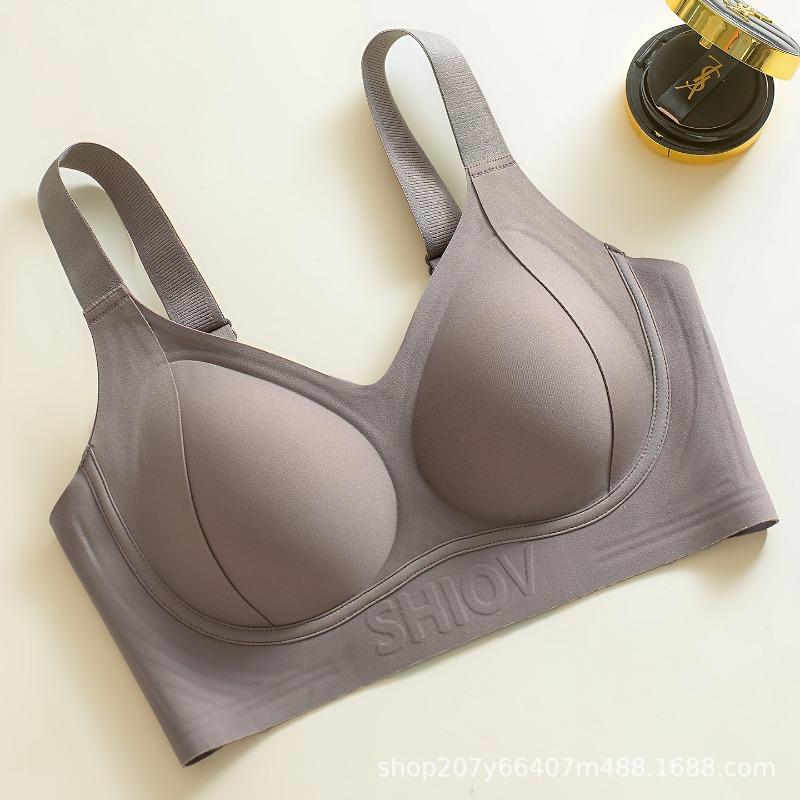Full Cup Large Size Large Chest Small Underwear Women's Fat M Seamless Soft Support Gather and Close the Breast Bra
