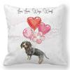 Creative Valentine's Day Happy Letters Digital printing short plush pillow covers for car sofa office cushion cover home goods
