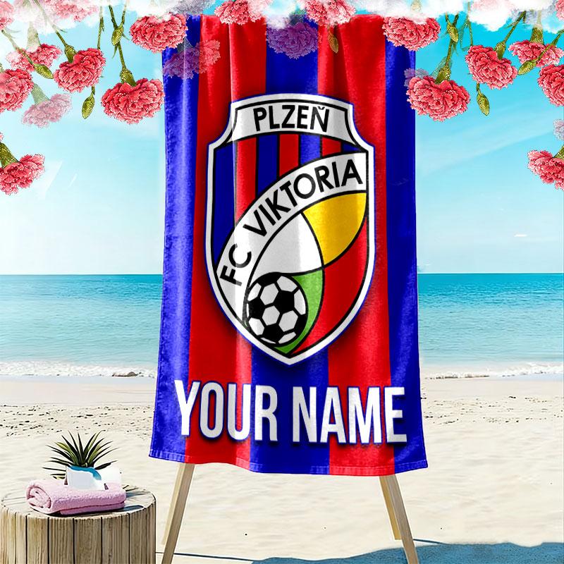 Custom Viktoria Plze Print Beach Towel, Large Soft Quick Dry Towel for Beach Camping Swimming
