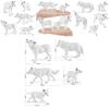 High Quality Pvc Arctic Wolf Figurine Set Including Howling And Standing Wolves