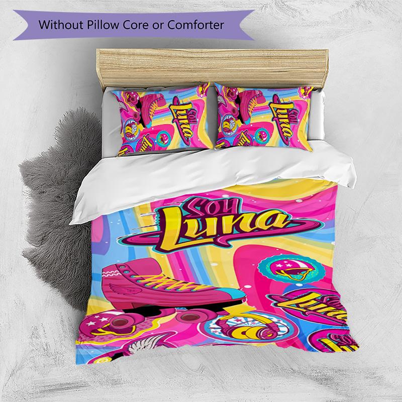 3pcs Soy Luna pattern bedding set duvet cover set includes duvet cover &pillowcases,perfect all season bedroom decoration&gift