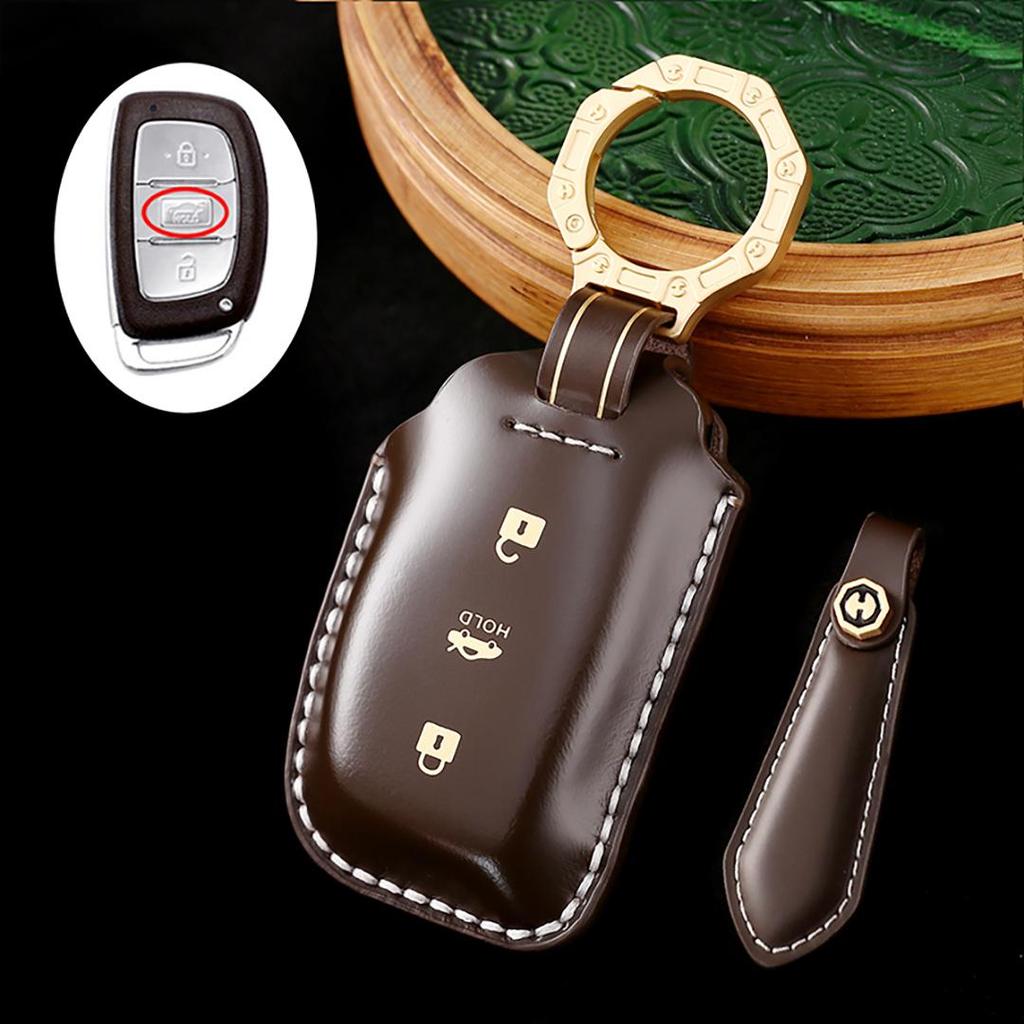 Hyundai ix35/Tussen Sonata San Duffy Ioniq i10 i20 i30 i40 iX20 Handmade Cowhide car key cover