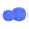 25PCS Clear Plastic Plates With Gold Rim Food Grade Disposable Dessert/Salad Plates Perfect For Wedding Birthday Party