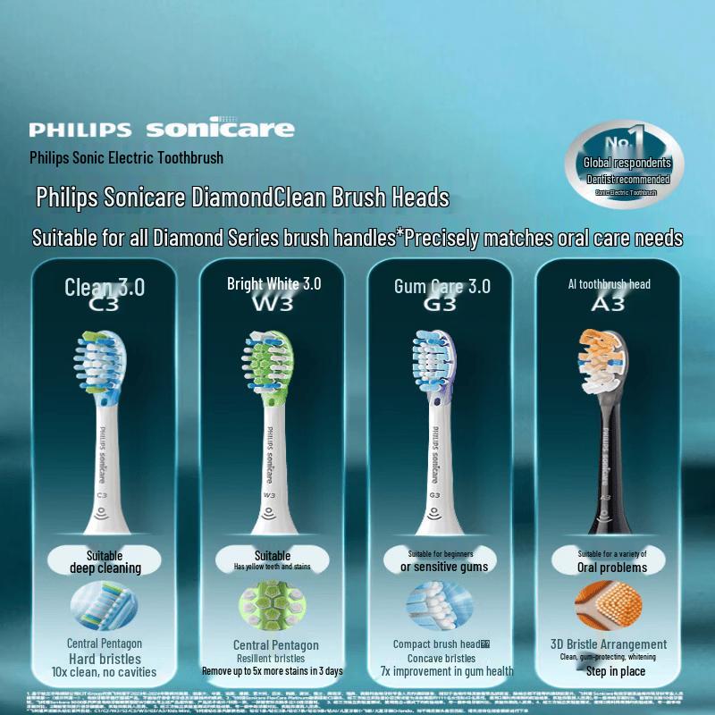 Philips DiamondClean 9000 Series Sonic Electric Toothbrush CN Plug (adapter Included)