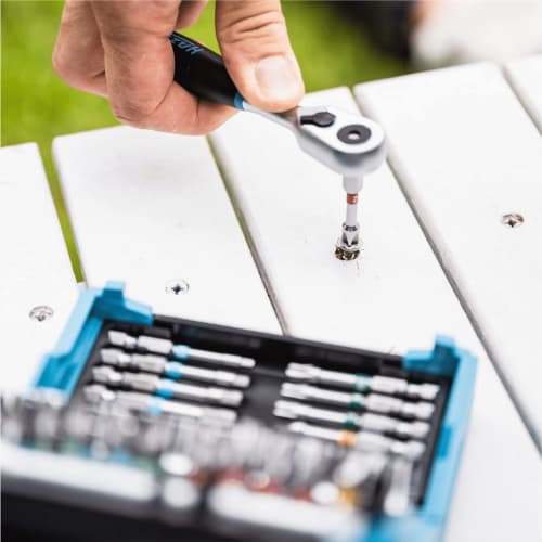 HAZET Bit Ratchet Set 50 Pieces Hazet Blue Drive Angle 6.35mm (1/4") [Regular Japanese Import Product] 2200SC-2
