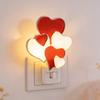 Romance Plug In Heart Night Light Portable Decorative Light Wedding Holiday Decorations for Bedrooms Hallways And Stairs