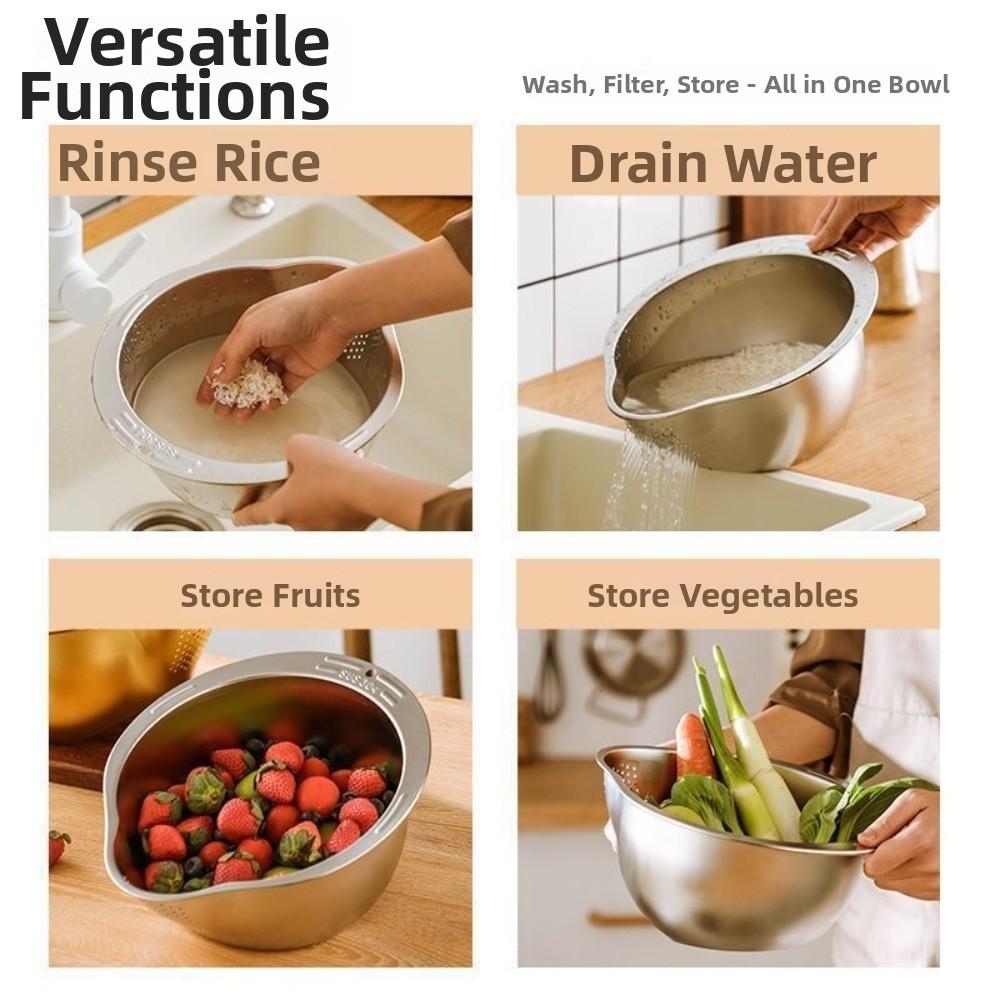 Quick Drain Vegetable Washing Draining Bowl Kitchen Drain Basket  Kitchen Sink