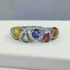 Sace Gems 925 srebro 2*2.5MM naturalne kolorowe pierścionki z szafirem dla kobiet zaręczyny, koktajlowe przyjęcie Fine Jewelr