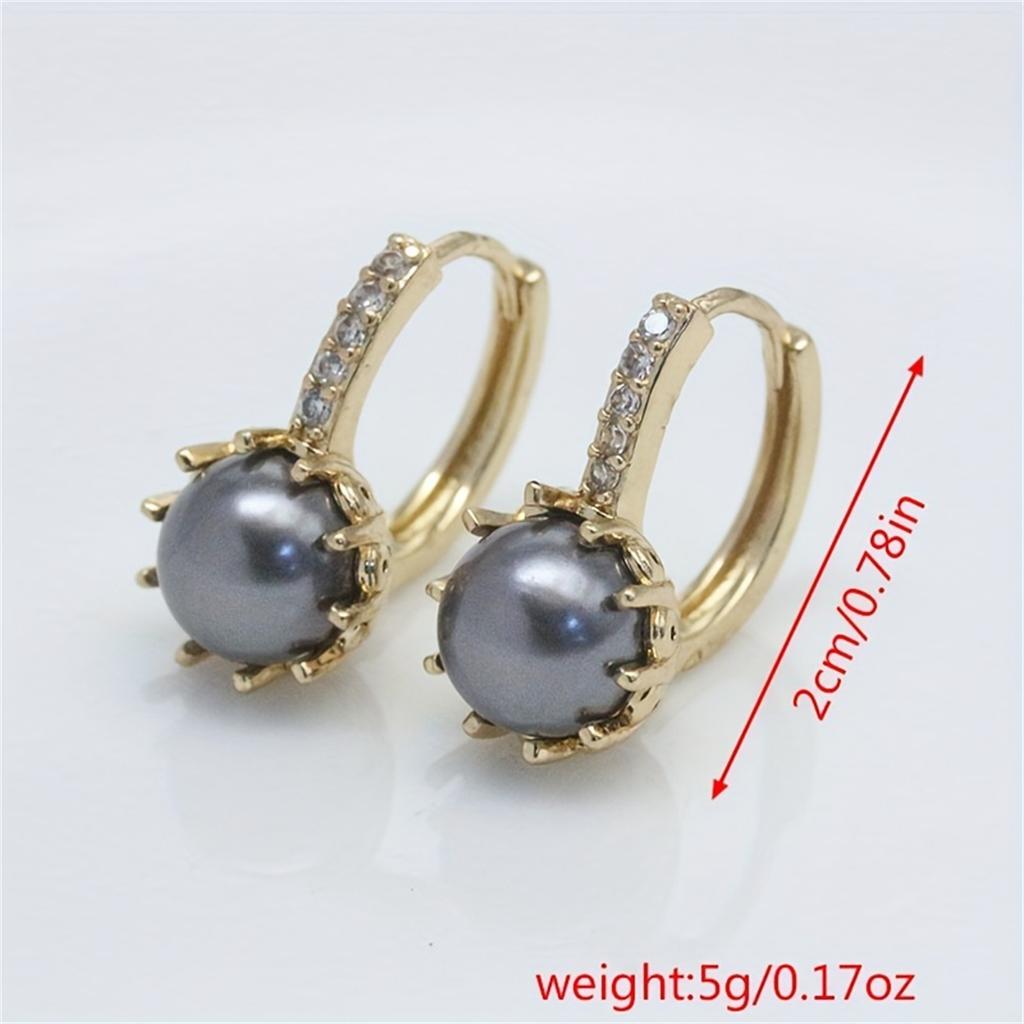 Elegant All-Season Artificial Pearl Dangle Earrings Inlaid Rhinestones Timeless Luxury Design for Daily and Special Occasions