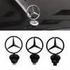 CEV5   3D Car Front Bonnet Hood Emblem Round Zinc Alloy Badge For Mercedes Benz C E S Class W204 W205 W212 W213 W211 W220 W222 W223