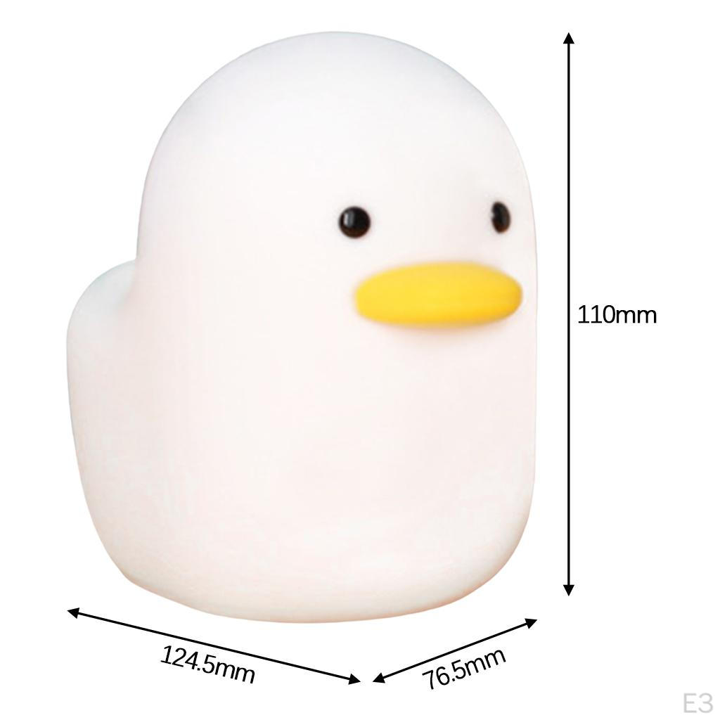 Silicone Duck Night Light Bedside Tap Lamp Kids Gift